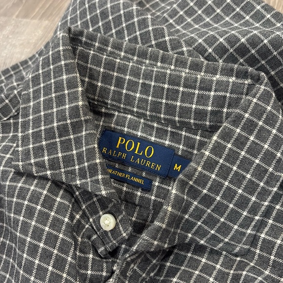 POLO Ralph Lauren Heather Flannel Button Down Shirt Plaid Grid - Picture 3 of 3